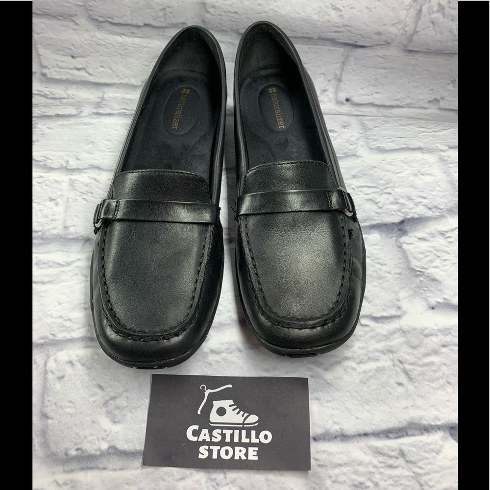 Naturalizer Leather Black Loafer Size 9.5
